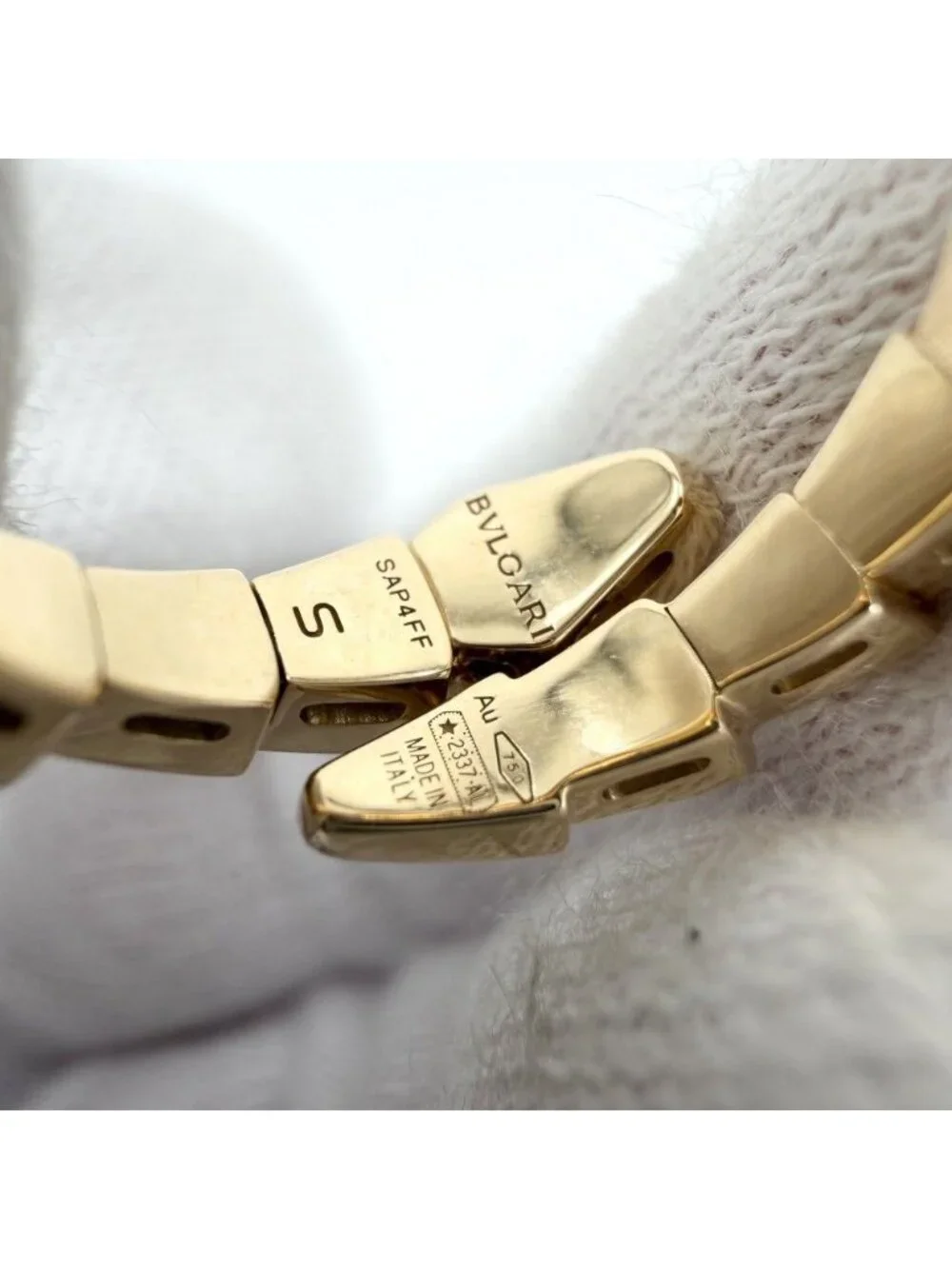 Bvlgari Ring Serpenti Viper 18K YG S Gold Diamond